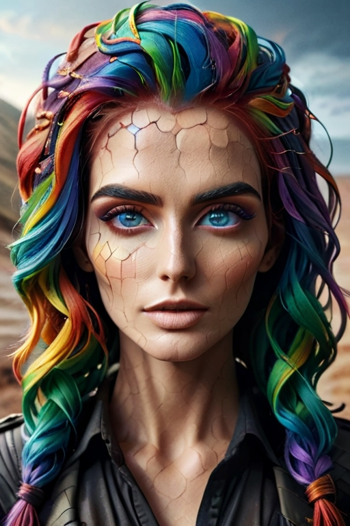 2022501295-752834679-_lora_dryearth-sdxl_1_ drath style, beautiful female, midshot, multicolored rainbowhair, perfect face, perfect eyes, detailed fa.png